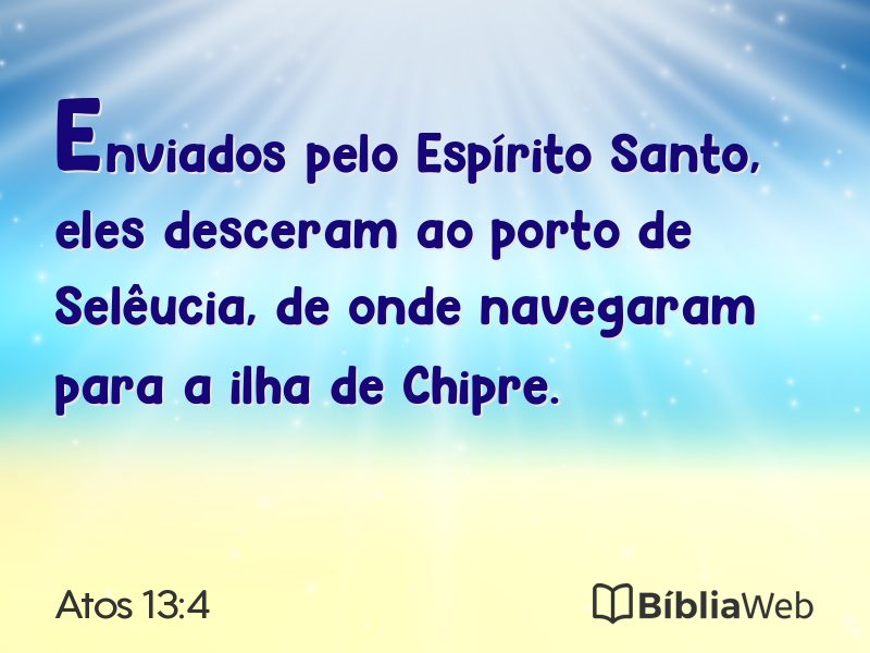 Atos 13:4 em imagem para compartilhar