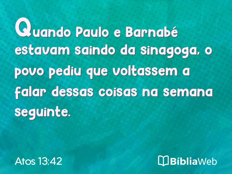Atos 13:42 em imagem para compartilhar