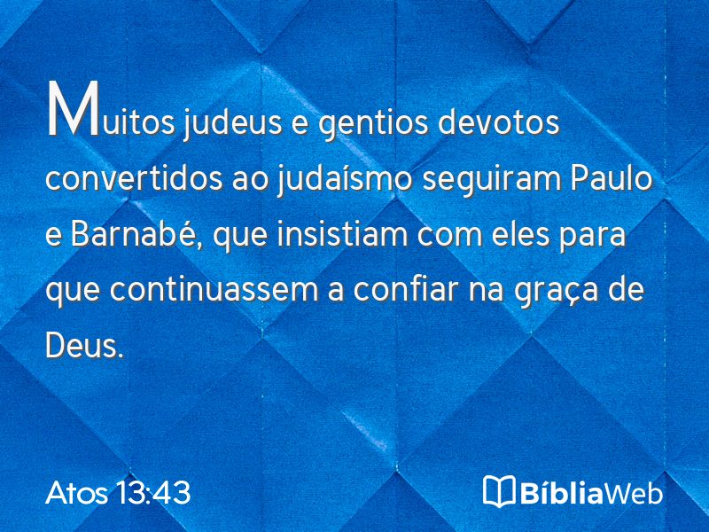 Atos 13:43 em imagem para compartilhar