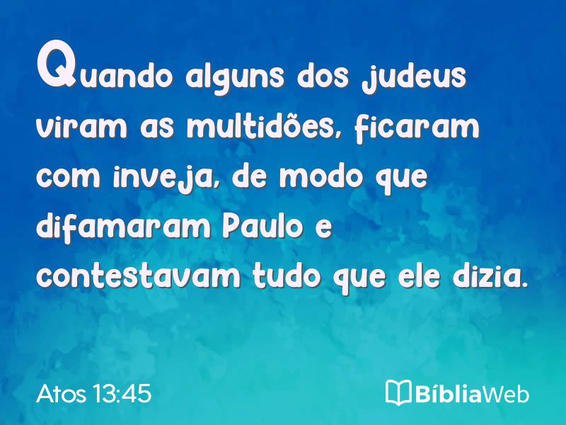 Atos 13:45 em imagem para compartilhar