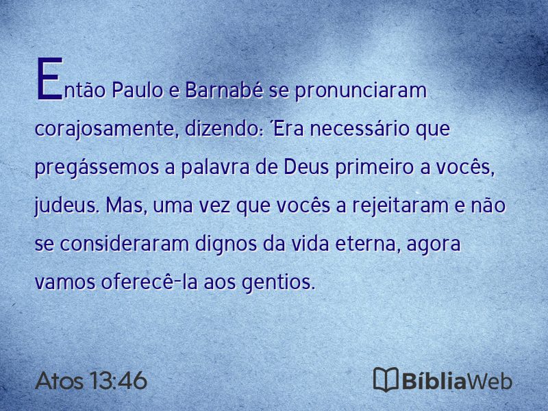 Atos 13:46 em imagem para compartilhar