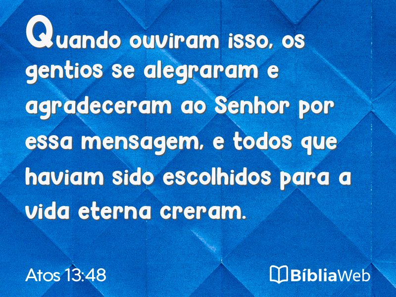 Atos 13:48 em imagem para compartilhar