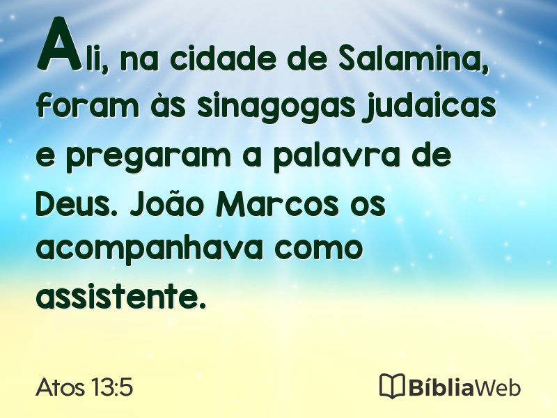Atos 13:5 em imagem para compartilhar