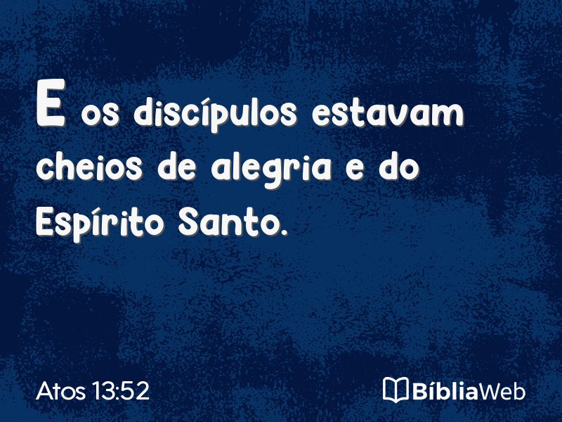Atos 13:52 em imagem para compartilhar