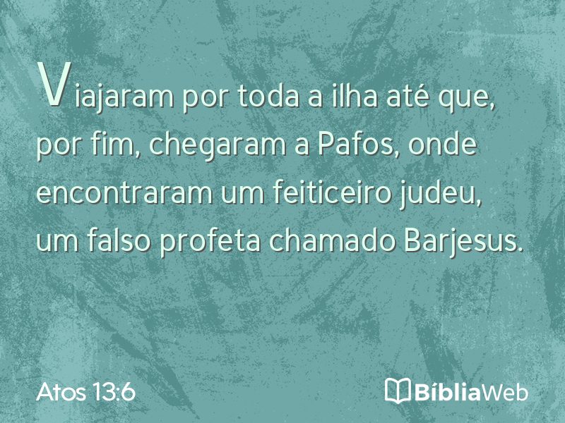 Atos 13:6 em imagem para compartilhar