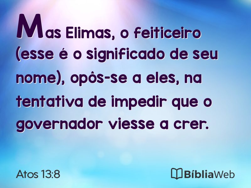 Atos 13:8 em imagem para compartilhar