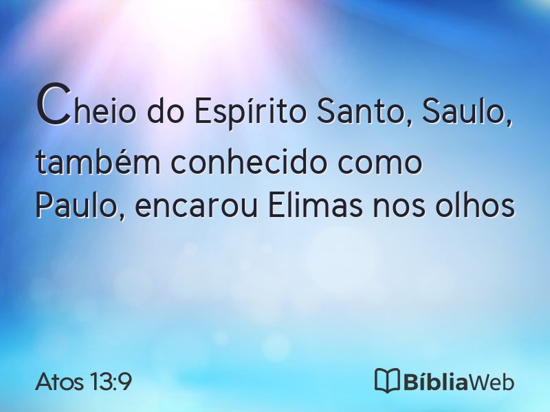 Atos 13:9 em imagem para compartilhar