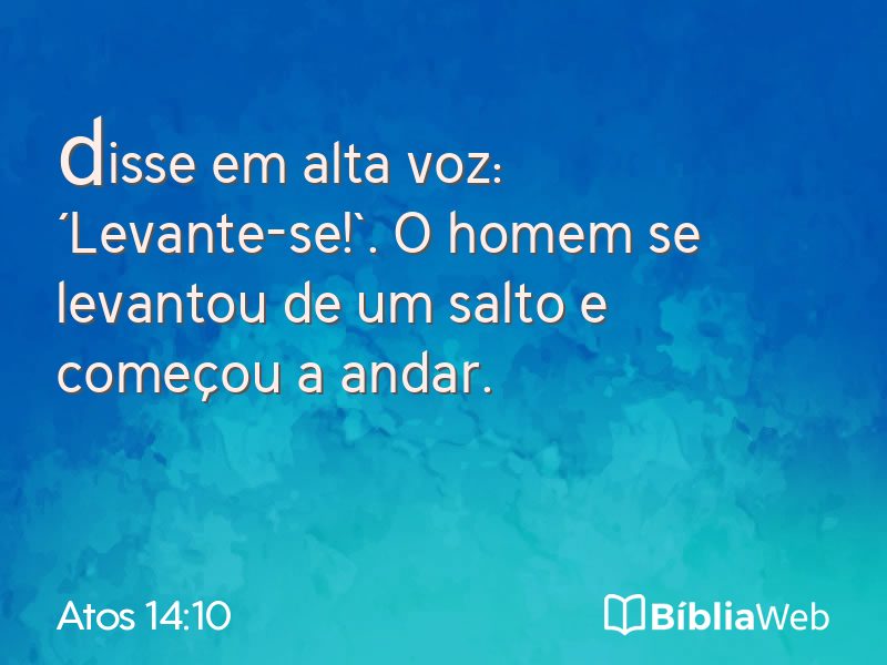 Atos 14:10 em imagem para compartilhar