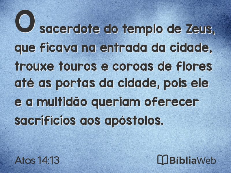 Atos 14:13 em imagem para compartilhar
