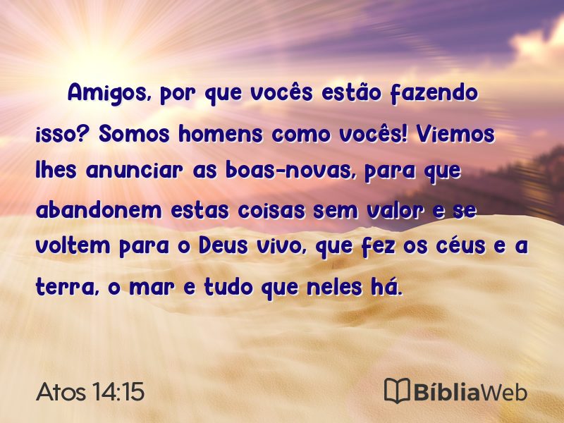 Atos 14:15 em imagem para compartilhar