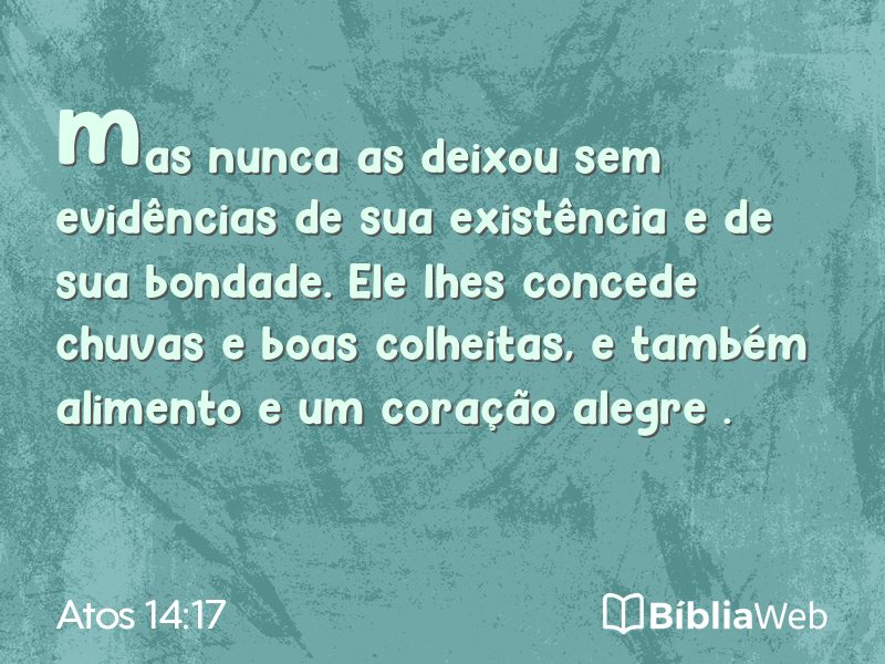 Atos 14:17 em imagem para compartilhar