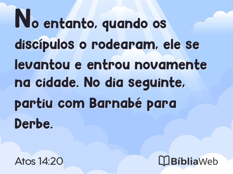 Atos 14:20 em imagem para compartilhar