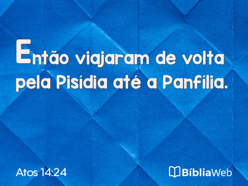Atos 14:24 em imagem para compartilhar