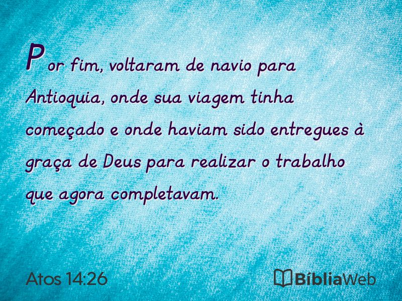 Atos 14:26 em imagem para compartilhar