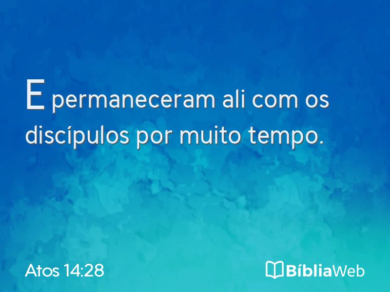 Atos 14:28 em imagem para compartilhar