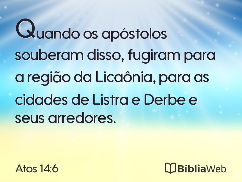 Atos 14:6 em imagem para compartilhar