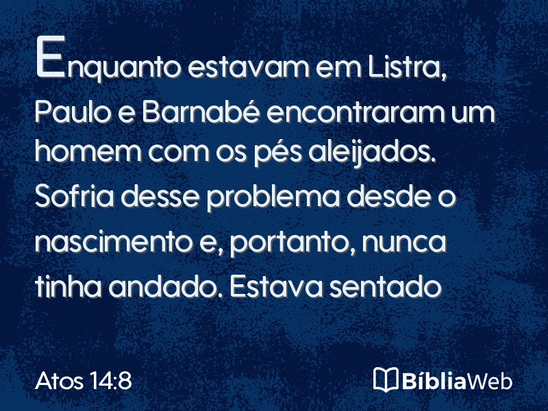 Atos 14:8 em imagem para compartilhar