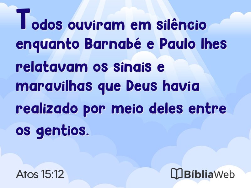Atos 15:12 em imagem para compartilhar