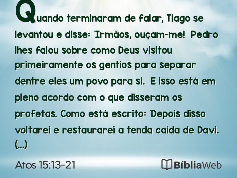 Atos 15:13-21 em imagem para compartilhar