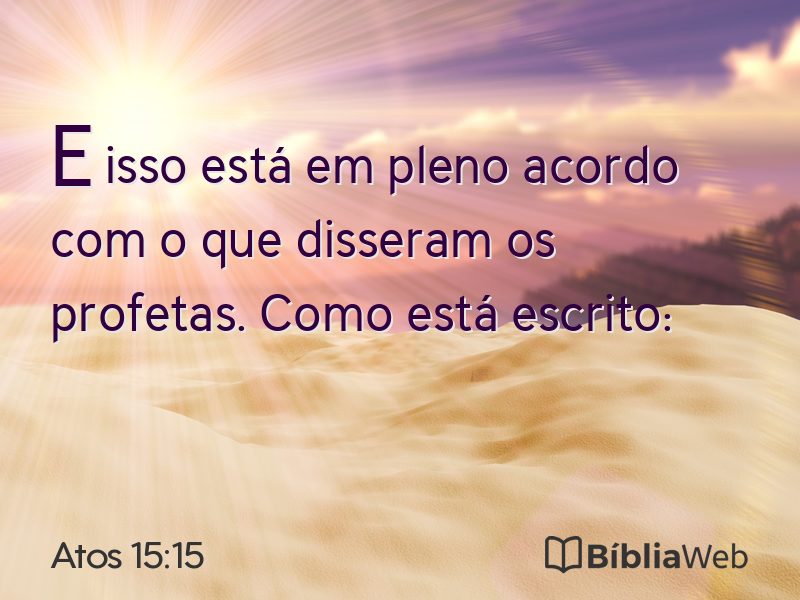Atos 15:15 em imagem para compartilhar