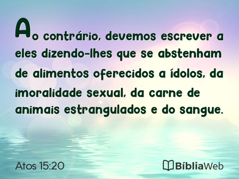Atos 15:20 em imagem para compartilhar