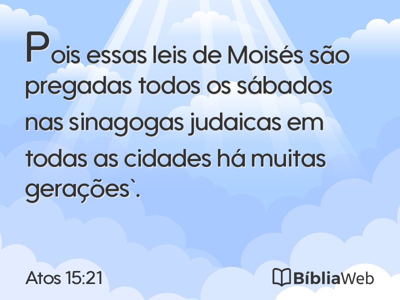 Atos 15:21 em imagem para compartilhar