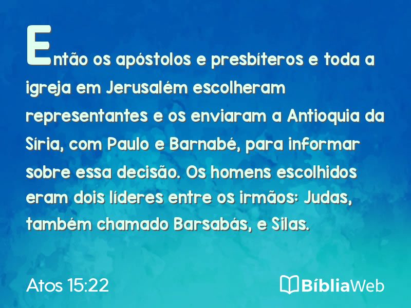 Atos 15:22 em imagem para compartilhar