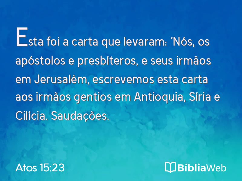 Atos 15:23 em imagem para compartilhar
