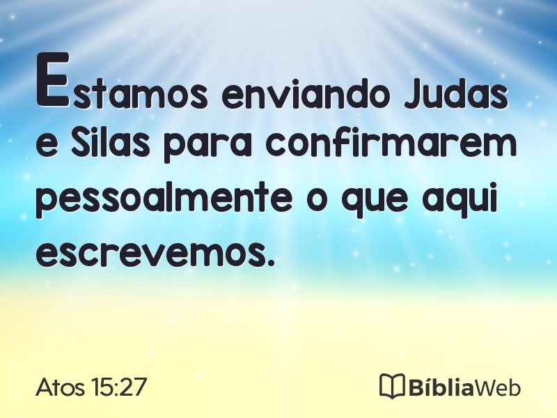 Atos 15:27 em imagem para compartilhar