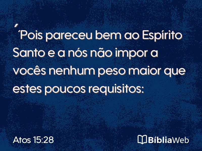 Atos 15:28 em imagem para compartilhar