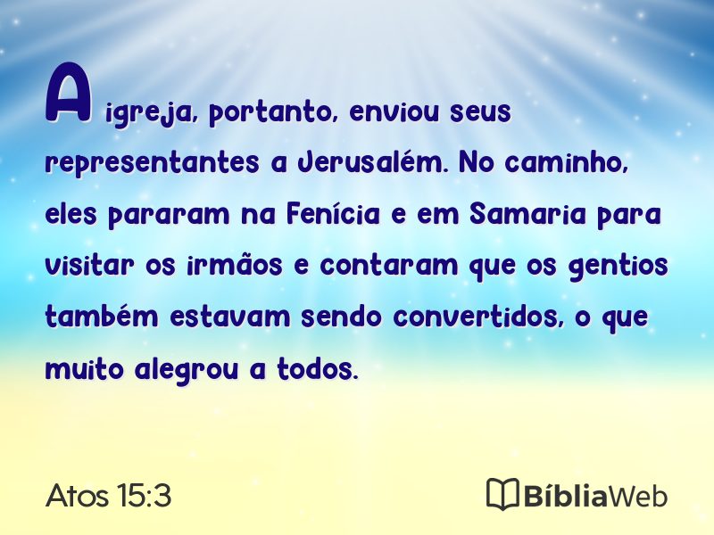 Atos 15:3 em imagem para compartilhar