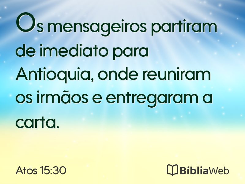 Atos 15:30 em imagem para compartilhar