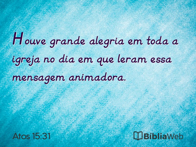Atos 15:31 em imagem para compartilhar