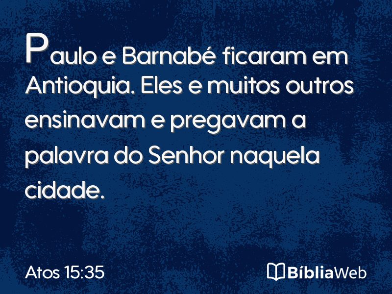Atos 15:35 em imagem para compartilhar
