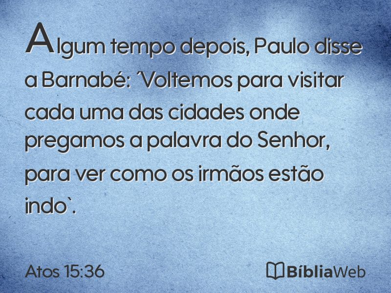 Atos 15:36 em imagem para compartilhar