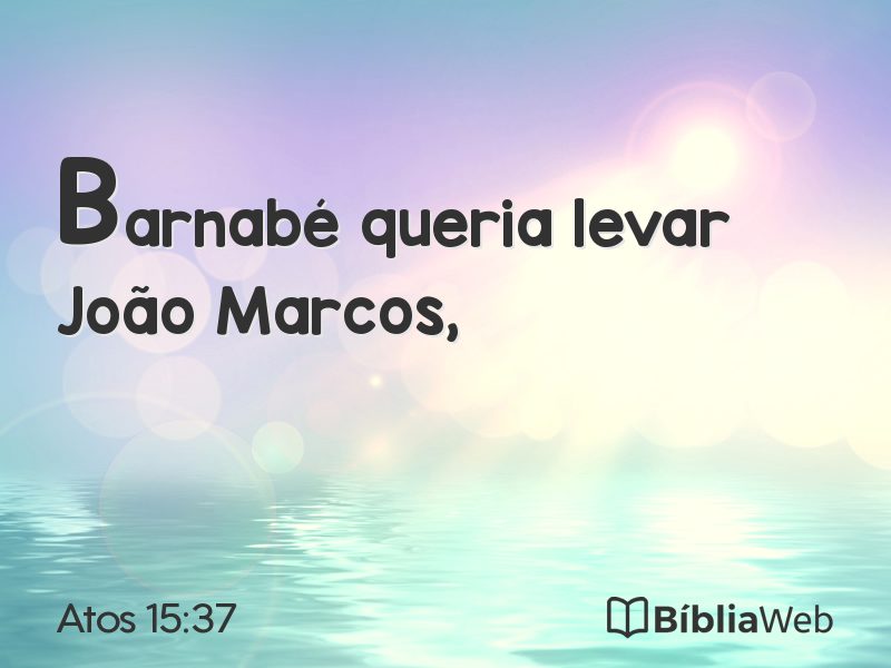 Atos 15:37 em imagem para compartilhar