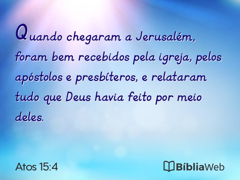 Atos 15:4 em imagem para compartilhar