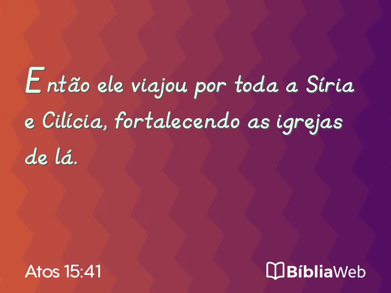 Atos 15:41 em imagem para compartilhar