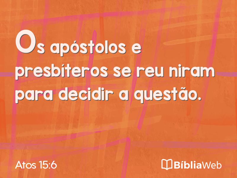 Atos 15:6 em imagem para compartilhar