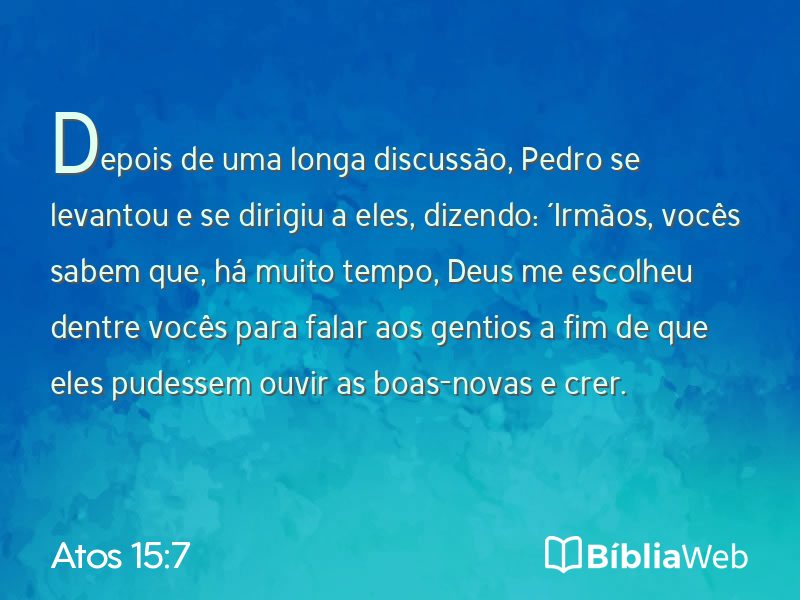 Atos 15:7 em imagem para compartilhar