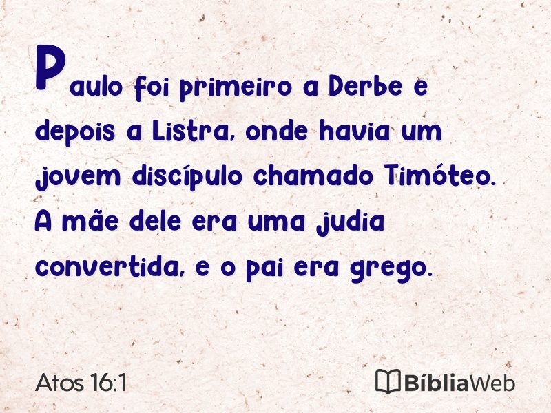 Atos 16:1 em imagem para compartilhar