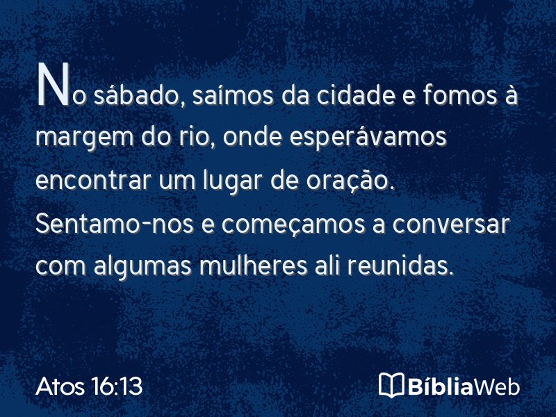 Atos 16:13 em imagem para compartilhar