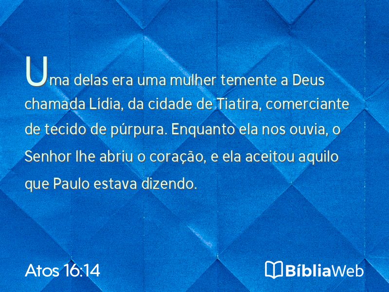 Atos 16:14 em imagem para compartilhar