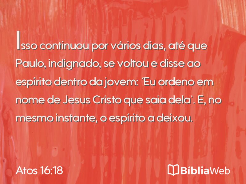Atos 16:18 em imagem para compartilhar
