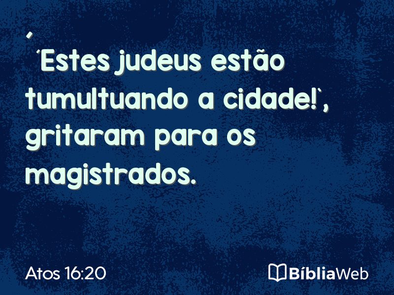 Atos 16:20 em imagem para compartilhar