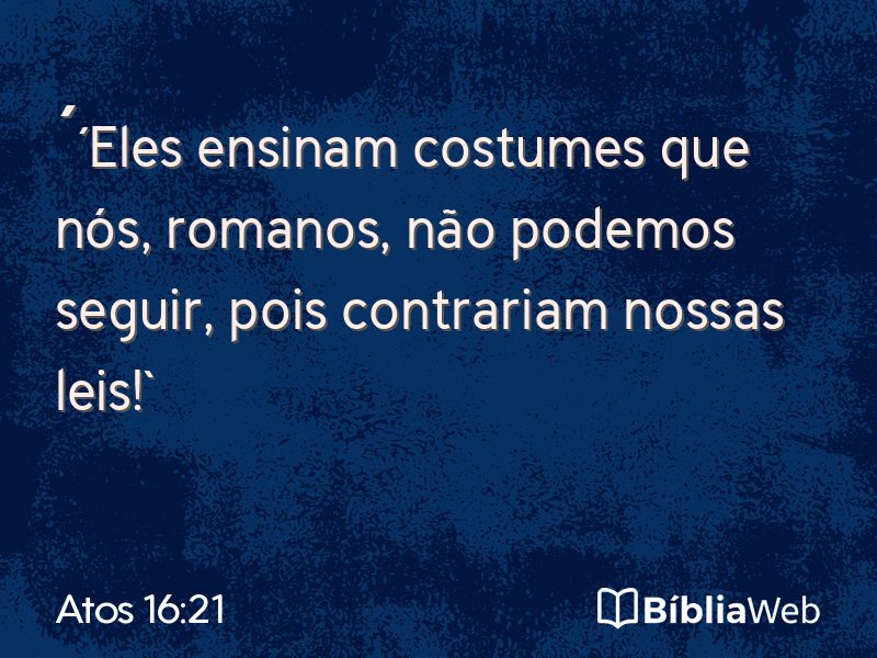 Atos 16:21 em imagem para compartilhar