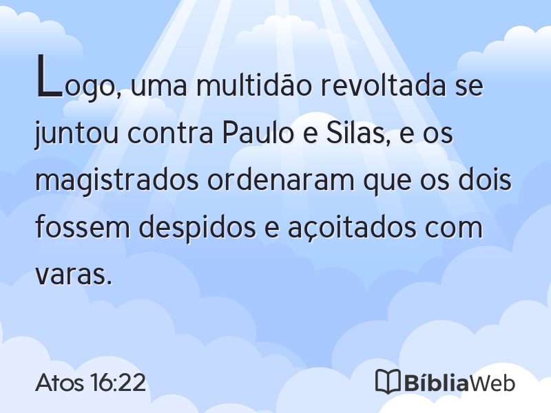 Atos 16:22 em imagem para compartilhar