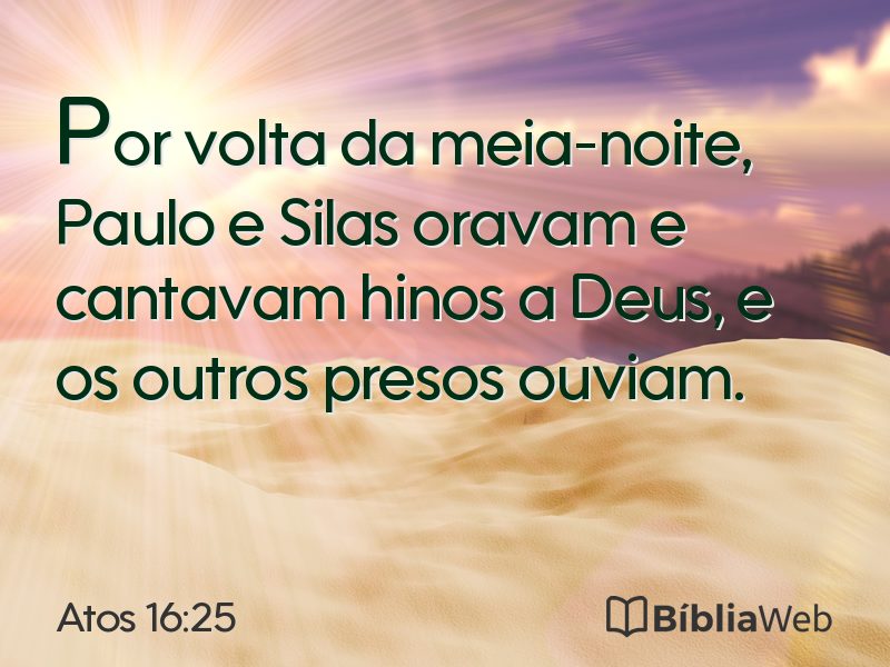 Atos 16:25 em imagem para compartilhar