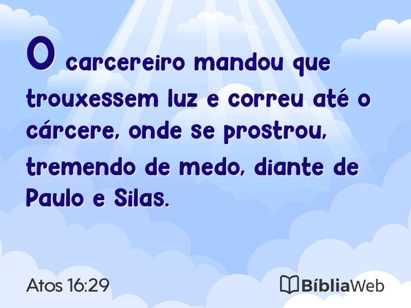 Atos 16:29 em imagem para compartilhar