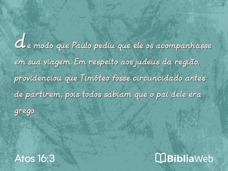 Atos 16:3 em imagem para compartilhar